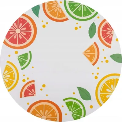 Obrázok produktu pre Okrúhla podložka na stôl 38cm podložka na stôl so vzorom ovocia