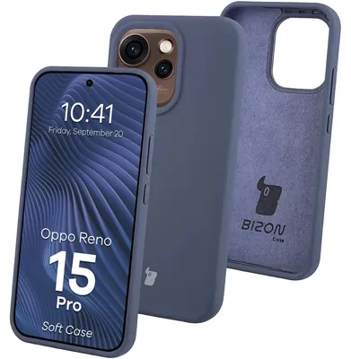 Produktbild von Silikon Handyhülle für Oppo Reno 15 Pro, Bizon Soft Case, Dunkelblau