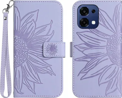 Produktbild von OPPO A6 Pro 5G Hülle - Coverup Sonnenblume Klapphülle mit Schlüsselband - Lavendel