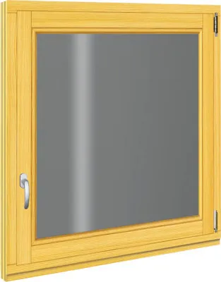 Obrázek produktu pro Dřevěné okno RORO 980 x 980 mm smrk pravé