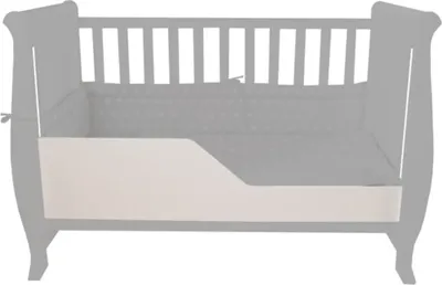 Produktbild von Need Sleep Rausfallschutz für Kinder aus MDF, Bettgitter für babybett, 120 x 28 cm, Bettschutzgitter für Kleinkinder und Babys, weiß