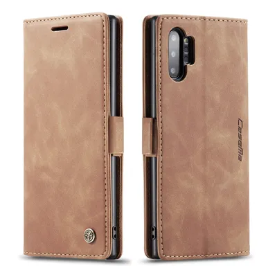 Obrázek produktu pro Galaxy Note 10+ Plus Pouzdro, RetroPolyuretanKožené Pouzdro, Kapsy na Karty, Magnetické Uzavírání, Pouzdro s Funkcí Stojánku pro Samsung Galaxy Note 10 Plus / Note 10+ Hnědý
