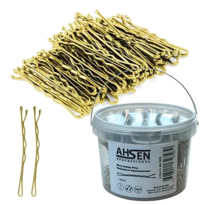 Produktbild von AP Haarklammern Gewellt Gold 7cm Hair Pins Haarnadeln