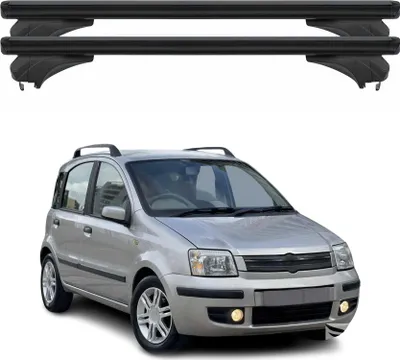 Immagine prodotto di Portapacchi Menabo per Fiat Panda II 169 2003-2012 in alluminio nero, 2 pezzi