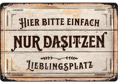 Produktbild von LANOLU Schild Lieblingsplatz Outdoor, LIEBLINGSPLATZ Schild Garten, Deko Garten Vintage Schilder, Chill Lounge Gartendeko aus Metall 20x30cm