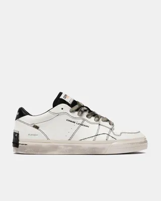 Image de Baskets pour homme Crime London, modèle Playoff 10502AA9, couleur blanche, motif camouflage
