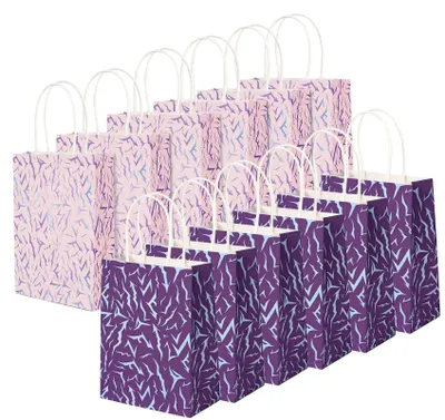 Produktbild von Kraftpapier-Geschenktüten mit Blitzmotiv, 12 Stück