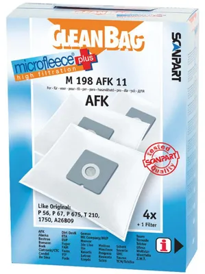 Staubsaugerbeutel M 198 AFK 11, 5 Stück + Filter
