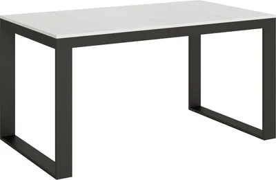 Produktbild von ITAMOBY - Ausziehtisch 160/264x90 cm Tecno Evolution Esche weiß Gestell und Füße Anthrazit