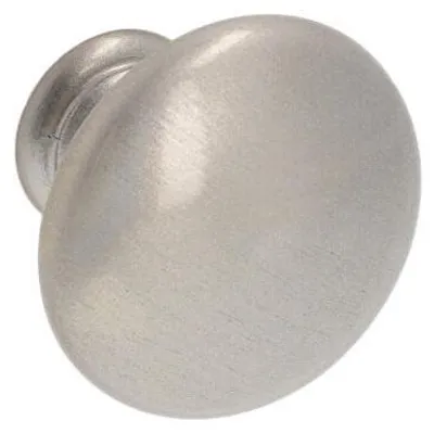 Produktbild von Knopf für Möbel aus Zamak, Durchmesser 30 mm, satiniertes Nickelfinish. Packung mit 25 Stück