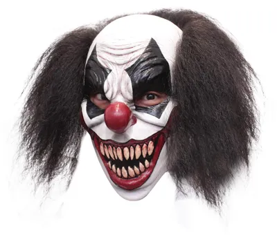 Clown-Maske Darky der Clown, Schwarz, Einheitsgröße, Latex