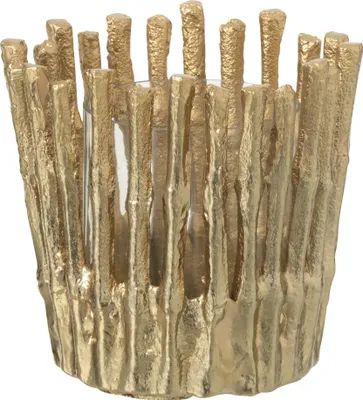 Produktbild von J-Line Kerzenständer Aluminium Goldfarben Small