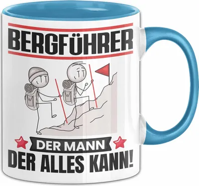 Produktbild von Bergführer Tasse Geschenk für Bergführer Der Mann Der Alles Kann Geschenkidee zum Geburtstag (Blau)