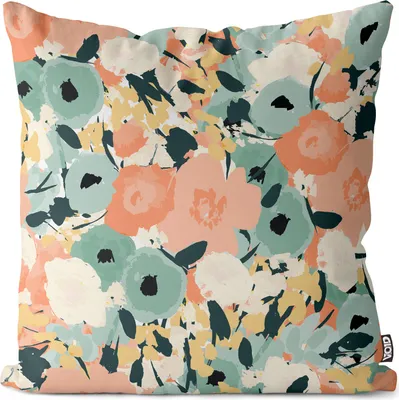 Produktbild von VOID Abstraktes Blumenmuster Blumen Design Kissenbezug Kissenhülle sofa couch wohnzimmer dekoration wasserfest Outdoor Garten Kissen bezug deko