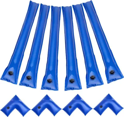 Immagine prodotto di Fissaggio della copertura invernale della piscina - set di 6 sacchi di zavorra da 2,4 m e 4 sacchi d'acqua angolari - sacco in PVC spesso 0,4 mm - con valvola a prova di perdite - set di sacchi d'acqua per la copertura della piscina in inverno