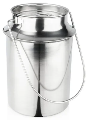 Produktbild von Vilde | Milchkanne Edelstahl 7,5L - Transportkanne mit Deckel und Griff