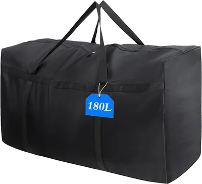 Immagine prodotto di Borsa per traslochi da 180 litri, grande capacità di stoccaggio, realizzata in tessuto Oxford 600D, pieghevole, ideale per il trasporto e lo stoccaggio
