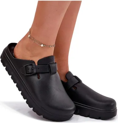 Produktbild von Damen Schaum Sandalen Mit Riemen Und Schnalle Schwarz Larinie 38