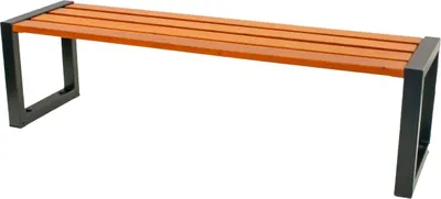 Produktbild von Gartenbank Holtz Stahlbank Garten Outdoor Bank 02005 Bank für Terrassen 162x40cm Farbe Teak