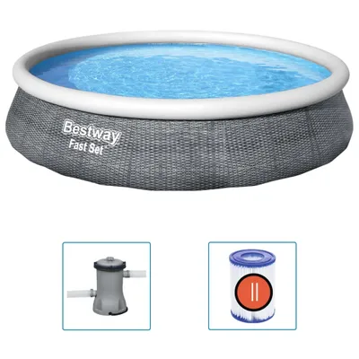 Produktbild von Bestway Fast Set Pool-Set mit Pumpe Aufblasbar 396x84 cm