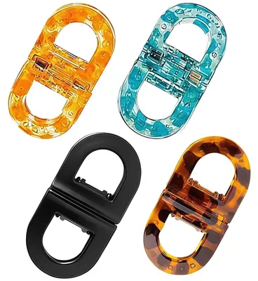 Imagen del producto de Juego de 4 pinzas para el cabello, en varios colores, para mujeres y niñas, ideales para el uso diario