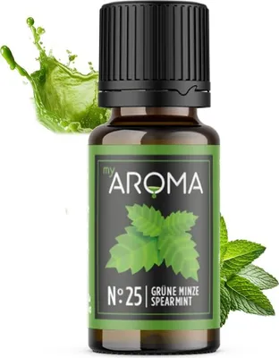 Produktbild von myAROMA flavour drops – Grüne Minze 10ml, zuckerfrei, kalorienfrei & vegan, ohne künstliche Farbstoffe für Backen und mehr, Nr. 25