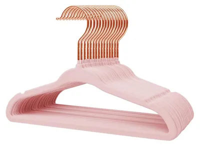 Immagine prodotto di Grucce per abbigliamento per bambini con rivestimento antiscivolo e intagli, confezione da 32 pezzi