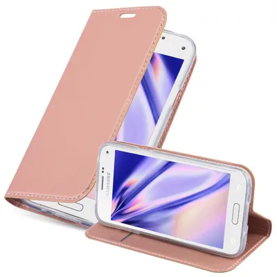 Obrázok produktu pre Cadorabo puzdro na mobilný telefón pre Samsung Galaxy S5 MINI / S5 MINI DUOS ochranné puzdro v ružovej farbe Cover Etui Book Case Booklet