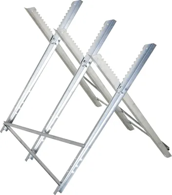 Produktbild von DURHAND kôň na motorovú pílu skladací rám na pílu na palivové drevo strieborný kov 83 x 83 x 79 cm