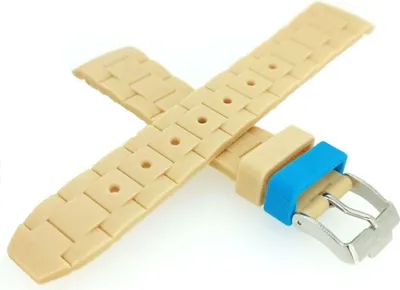 Produktbild von Jacques Lemans Rome | Uhrenarmband 20mm | Silikon beige 1-1691