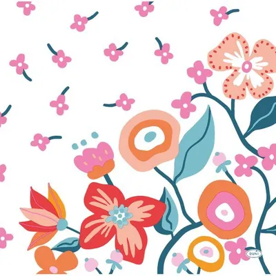 Produktbild von 144 Dunisoft®-Servietten 40 x 40 cm Vibrant Bloom