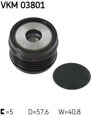 Produktbild von SKF Generatorfreilauf Riemenscheibe Lichtmaschine passend für MERCEDES-BENZ B-Klasse (W246, W242) Ø52mm
