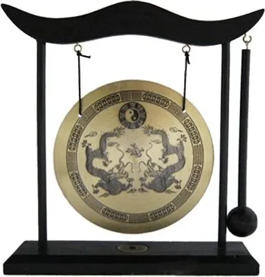 Produktbild von Tisch-Gong Holzständer Fengshui Tischgong inkl.Schlegel "Drache"