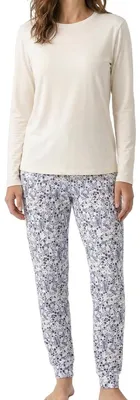 Produktbild von Schiesser Mix & Relax Schlafanzug Set aus Langarm-Shirt und langer Hose, Weicher, elastischer Single Jersey, Hoher Tragekomfort