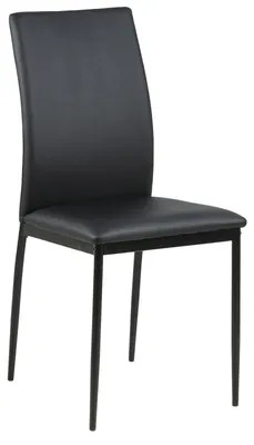 Produktbild von Actona Esszimmerstuhl Küchenstuhl schwarz 44x53x92 cm Polsterstuhl Metallbeine modern