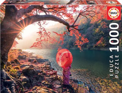 Produktbild von Educa - Puzzle Sunrise in Katsura river, Japan - 1000 dielov