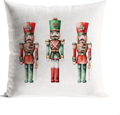 Poszewka świąteczna dekoracyjna 40x40 Velvet Dziadki do orzechów