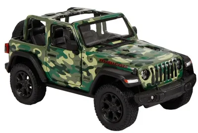 Produktbild von Jeep Military Wrangler ca. 13 cm Druckguss grün camouflage