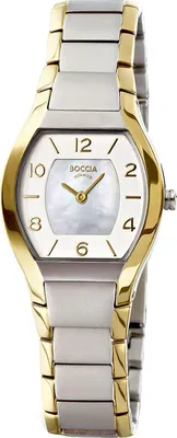 Produktbild von Boccia Uhr - Damenuhr Reintitan bicolor mit Titanband - 3174-02