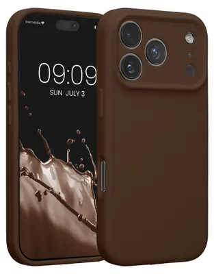 Produktbild von kwmobile Hülle kompatibel mit Apple iPhone 17 Pro - Hülle Silikon gummiert - Handyhülle - Handy Case in Chocolate