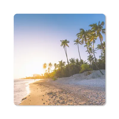 Produktbild von MuchoWow® Mauspad Mousepad Strand - Palme - Sand 30x30 cm - Mousepads - Maus Mat - Pad - Mausunterlage - Gaming