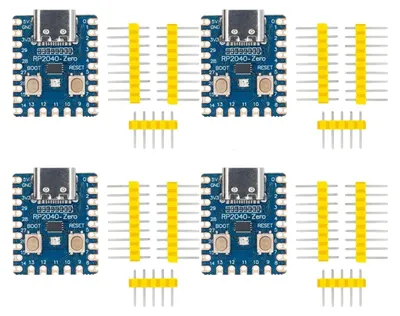 Produktbild von 4 RP2040-Zero mit Unterstützung für C/C++/Python-Entwicklung