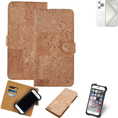 Produktbild von K-S-Trade Hülle kompatibel mit Huawei Pura 70  Kork Handyhülle Cover  Schutzhülle TPU Case Bumper in Hellbraun, (1x)