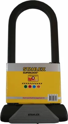 Produktbild von Stahlex 004803 Fahrrad Bügelschloss 330 x 167 mm Stahlex 553 + Halterung E-Bike Schloss schwarz