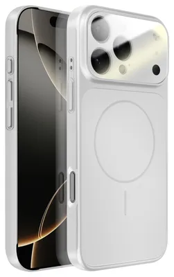 Obrázok produktu pre Avizar, pevné ochranné puzdro MagSafe s ochranným sklom na fotoaparát pre iPhone 16 Pro Max, strieborné