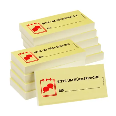 Produktbild von PRICARO Haftnotizen "Rücksprache bis", 100 Blatt, 10 Stück