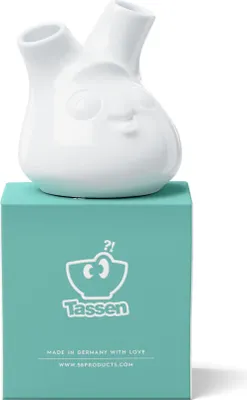 Produktbild von Vase Kess in weiß - klein - FIFTYEIGHT - T019401 - 2 Öffnungen