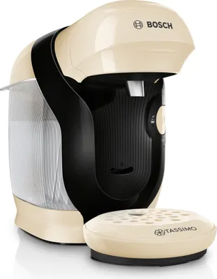 Produktbild von Bosch TAS117E, Pad-Kaffeemaschine, 0,7 l, Kaffeekapsel, 1400 W, Cremefarben