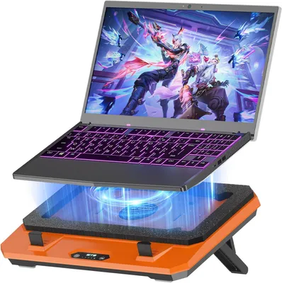Obrázok produktu pre Chladiaca podložka pod notebook GT300 10-17 palcov, turbo chladič, nastaviteľný stojan, pre herný notebook