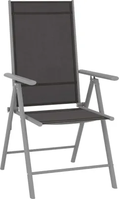 Produktbild von vidaXL Gartenstühle Klappbar 2 Stk. Textilene Schwarz